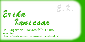 erika kanicsar business card